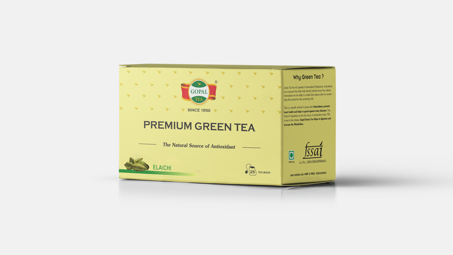 Green Tea Cardamom Flavour (25 Tea Bags)
