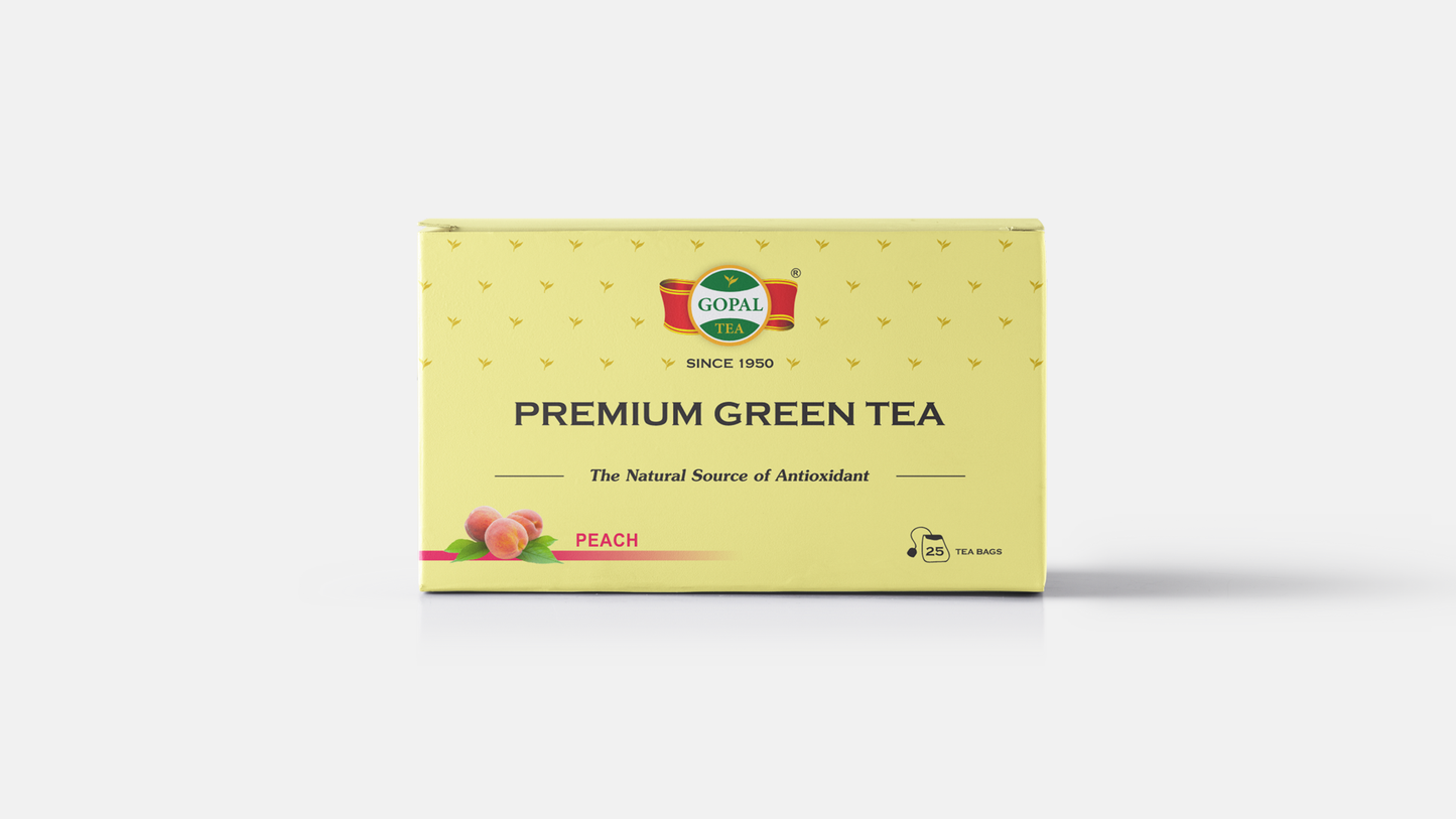 Green Tea Peach Flavour (25 Tea Bags)
