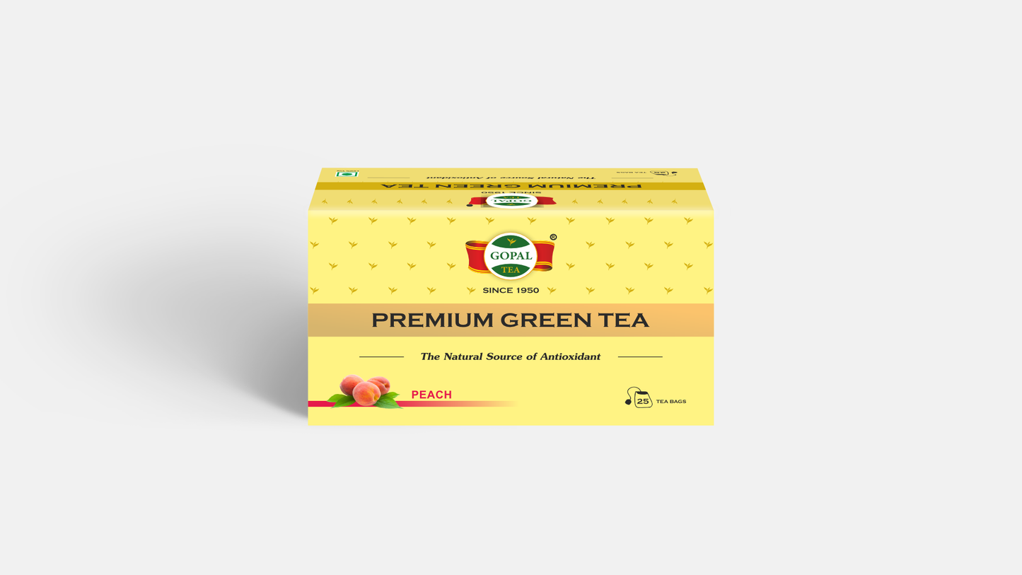 Green Tea Peach Flavour (25 Tea Bags)