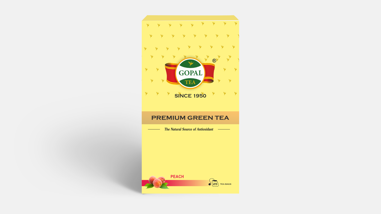 Green Tea Peach Flavour (25 Tea Bags)
